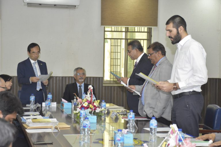 Ambassador of Japan taking oath from the newly Elected Members of MAAP Lahore Chapter